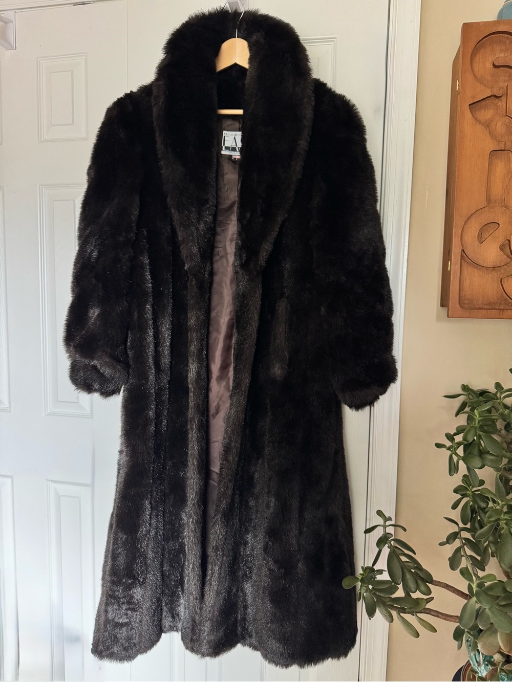 Boulevard East Faux Mink Coat – Full Length – Made in USA - Medium